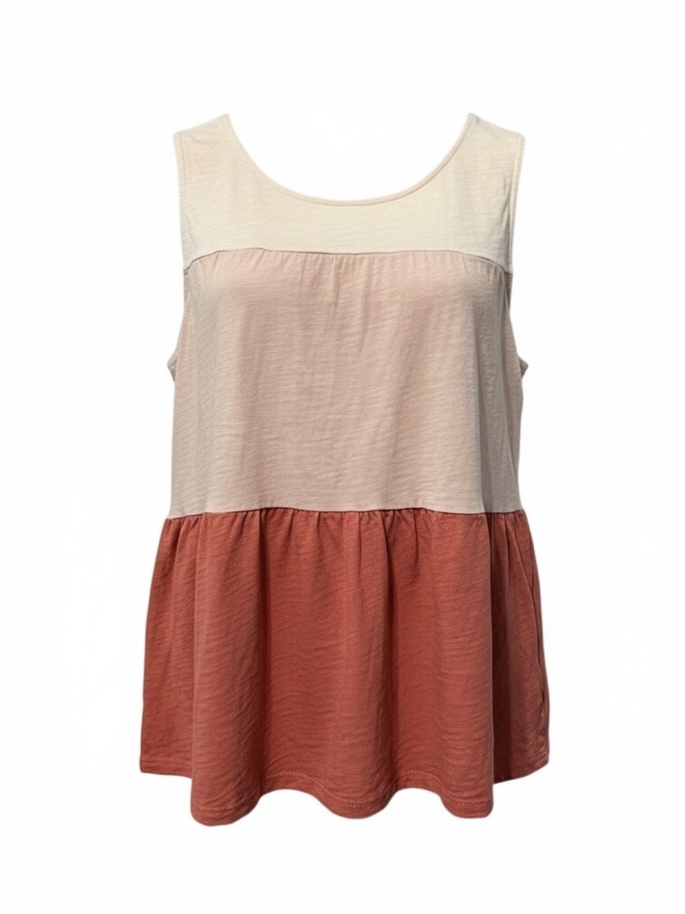 Weekend by Suzanne Betro Colorblock Tank Pink Coral Sleeveless Top 1X